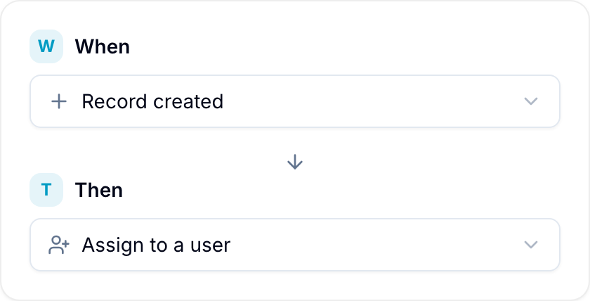 Automation editor with When and Then configuration sections