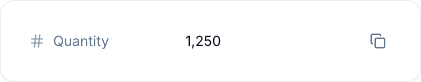 Number field in a record