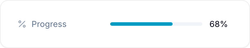Percent field with a progress bar