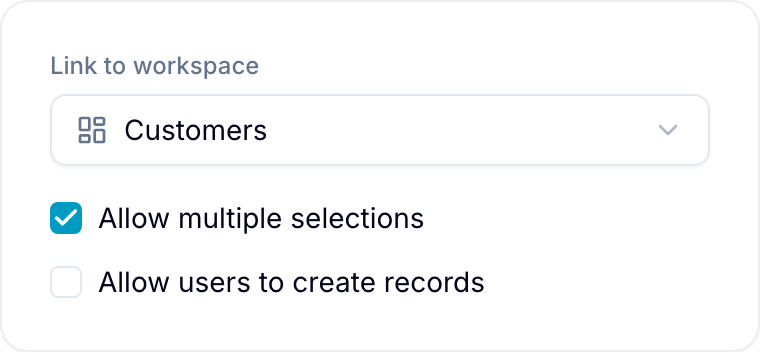 Reference field configuration