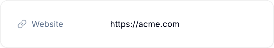 URL / Link field in a record