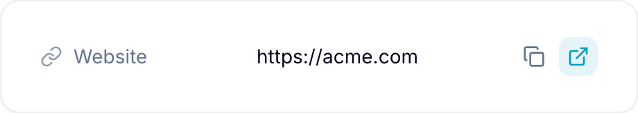 Open-link action for a saved URL