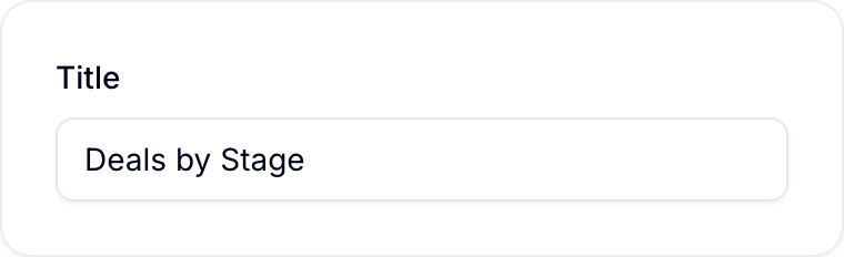 Title field for a new pie chart